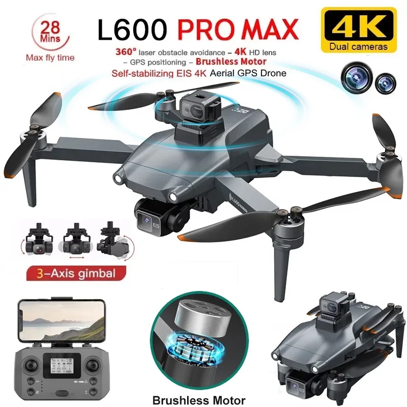Home Security Cameras Outdoor - L600 PRO MAX GPS Drone Professional