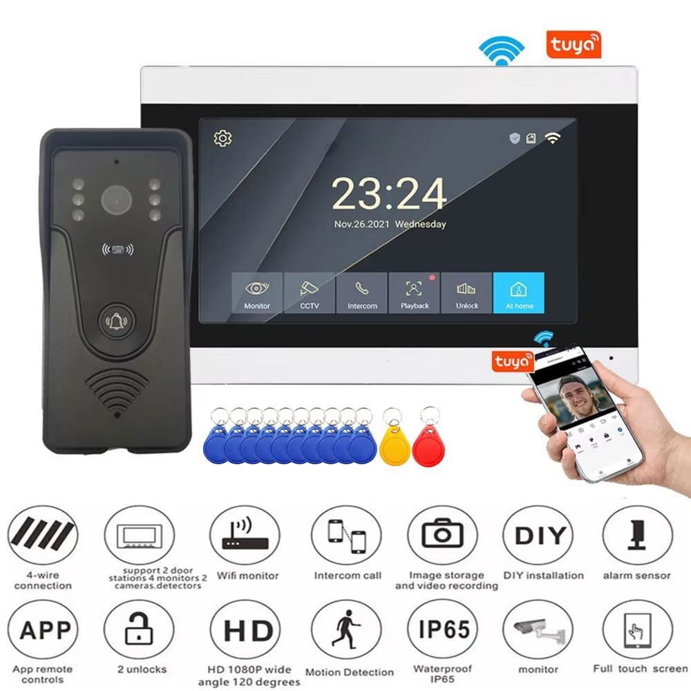 Home Security Technology - Tuya 1080P 7 Inch Color Touch