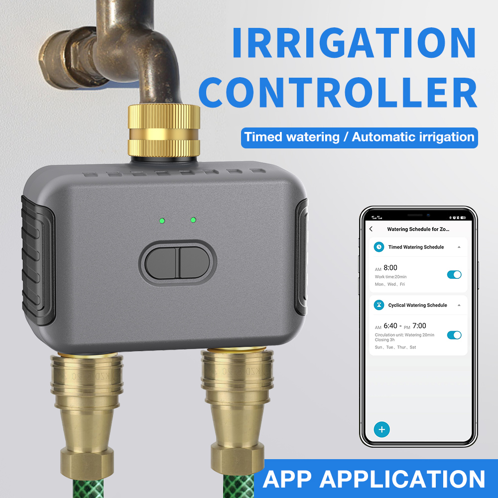 Home Security Technology - Tuya 2 Zone Watering Timer Garden