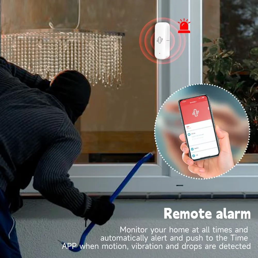 Smart ZigBee Vibration Sensor  - Home Security Gadgets review and price