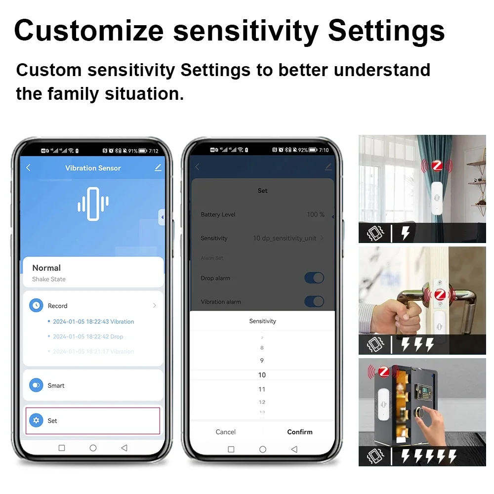 Smart ZigBee Vibration Sensor  - Home Security Gadgets review and price