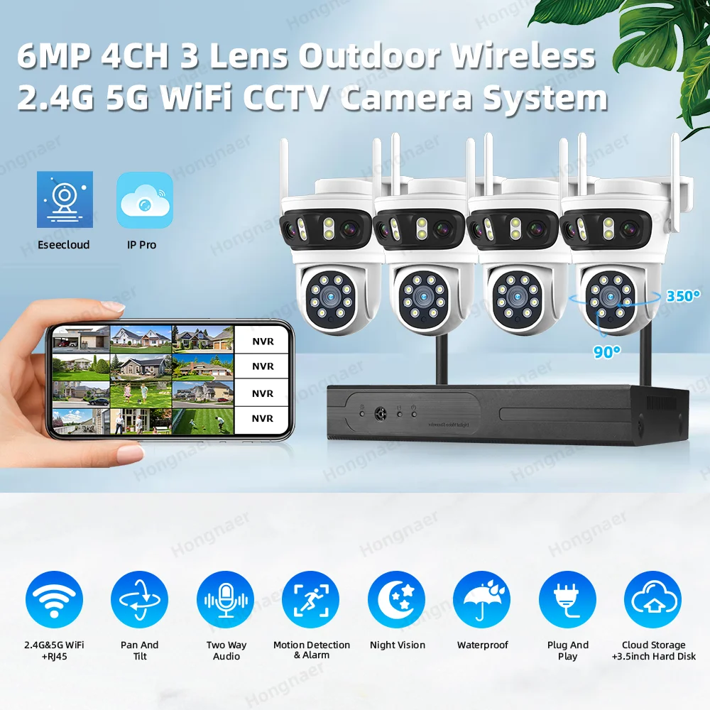2026 Hongnaer 6MP 4CH 3 Lens 2 - Home Security Camera review and price