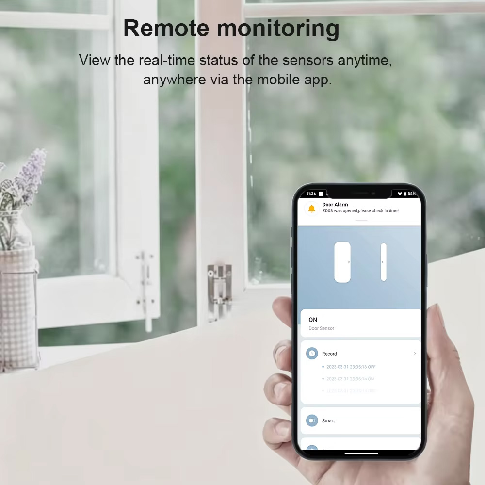 Zigbee 3.0 Door Window Sensor  - Home Security Technology review and price