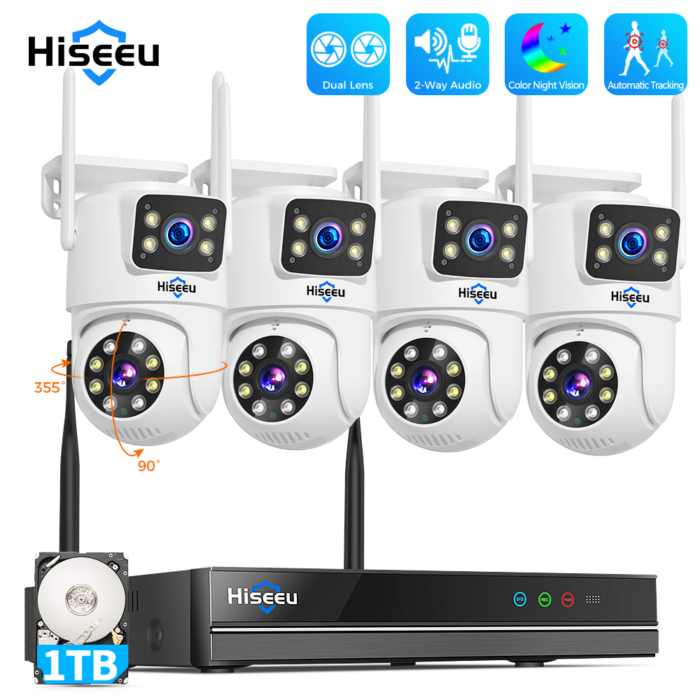 Hiseeu 6MP WiFi Dual Lens Came - Home Security Panel review and price