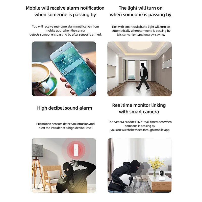 Tuya WiFi Zigbee PIR Motion Se - Home Security Technology review and price